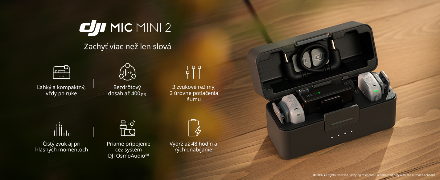 DJI Mic Mini 2 - popis  ESHOP